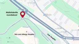 Map of Meilahdentie roundabout location.
